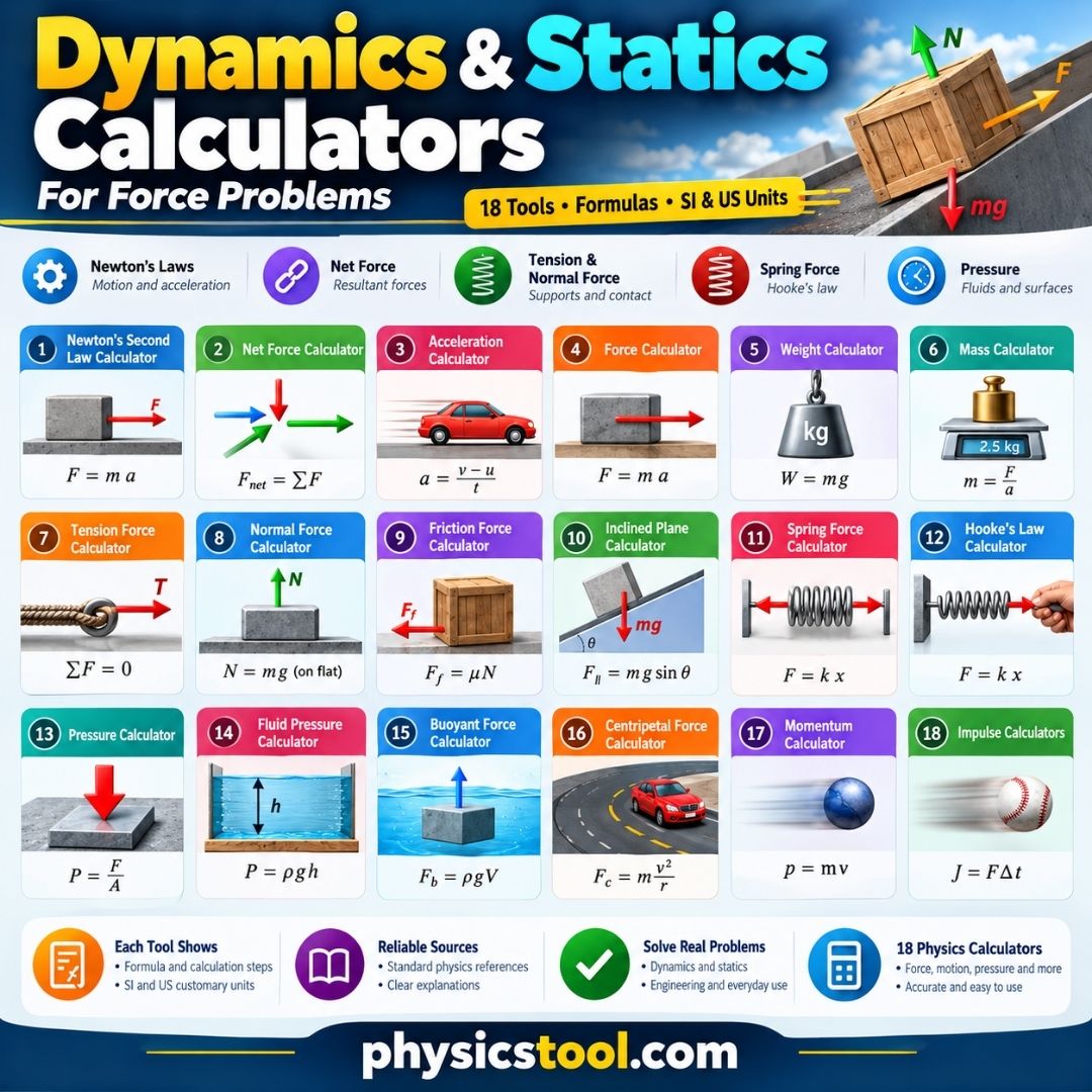 Dynamics and Statics Calculators