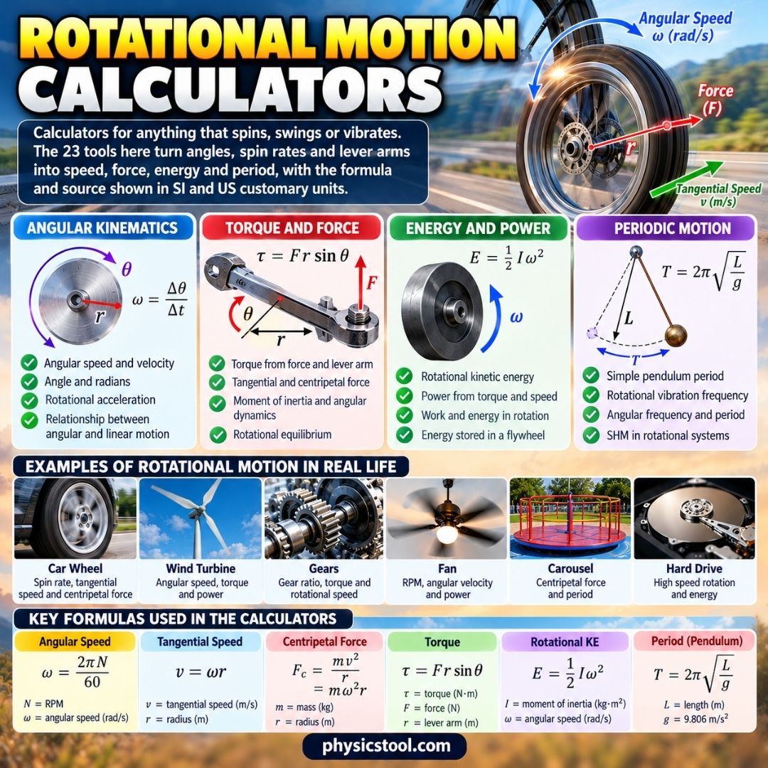 Rotational Motion Calculators